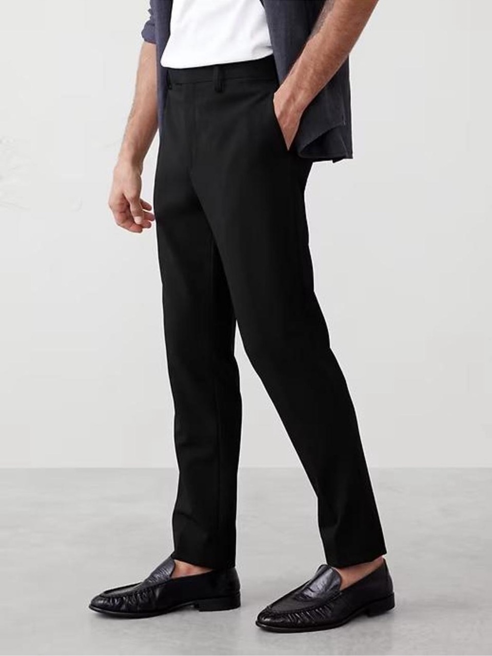 Banana Republic Factory Men’s 32W 30L Black PLAIN WEAVE SUIT TROUSER